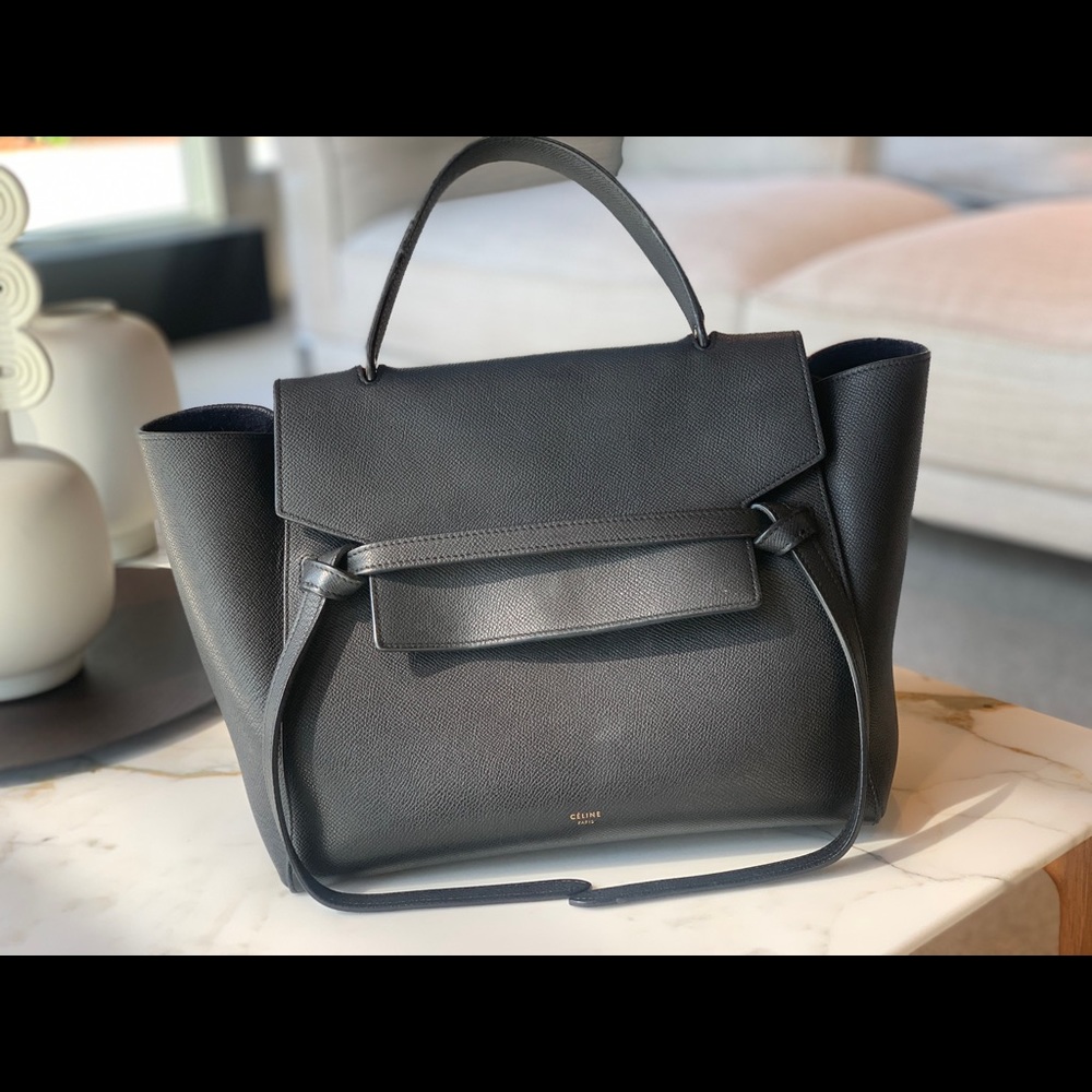 Celine - Mini Belt Bag in Grained Calfskin Black